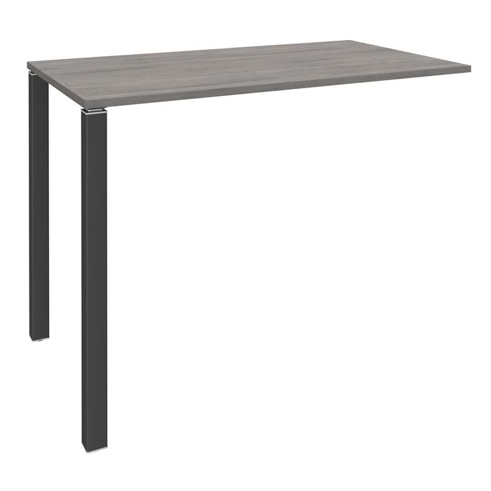 3253310166769-Table Lounge 2 Pieds - L120xH105xP80 cm - Pieds carbonne - plateau imitation chêne gris--0