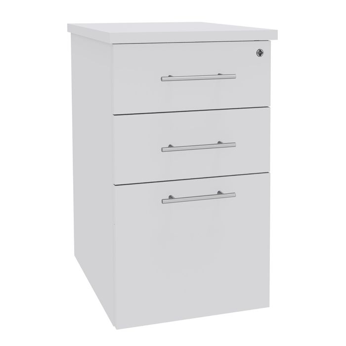 2012348121253-Caisson bout de bureau IDRA/DUAL - L43 x P60 cm - Blanc perle--0