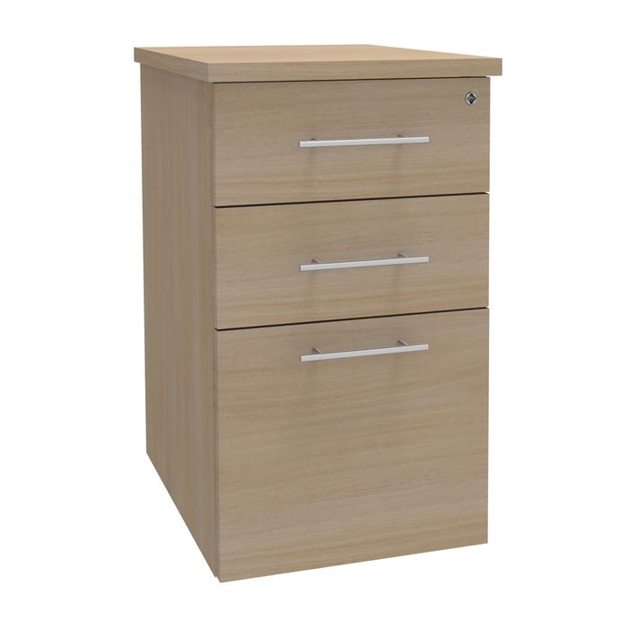 0404000124641-Caisson bout de bureau EXPRIM/URBAN/LOFTER - L47 x P60 cm - imitation chêne clair--0