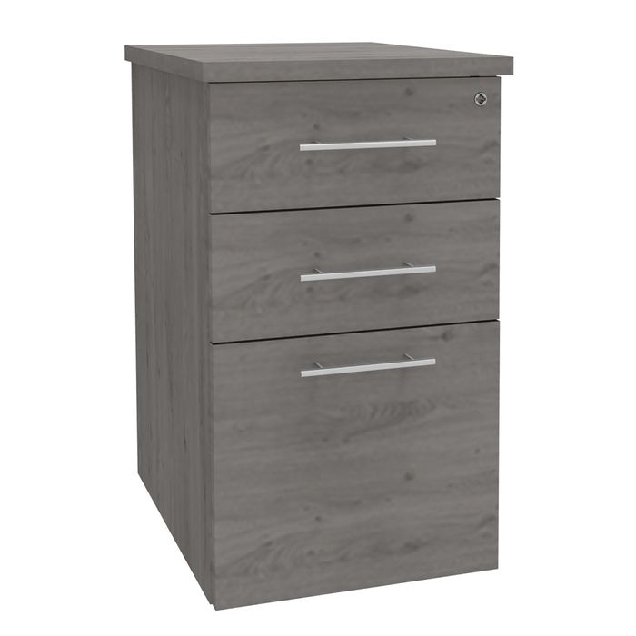 0404000124689-Caisson bout de bureau EXPRIM/URBAN/LOFTER - L47 x P60 cm - imitation chêne gris--0