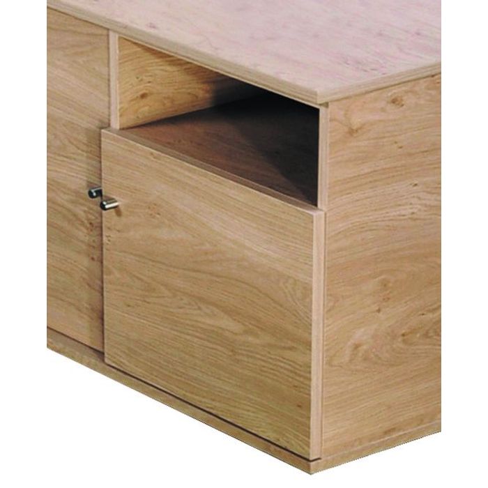 3253310134676-Porte pour console LEVEL/STEELY/WOODY/URBAN - imitation chêne clair--0