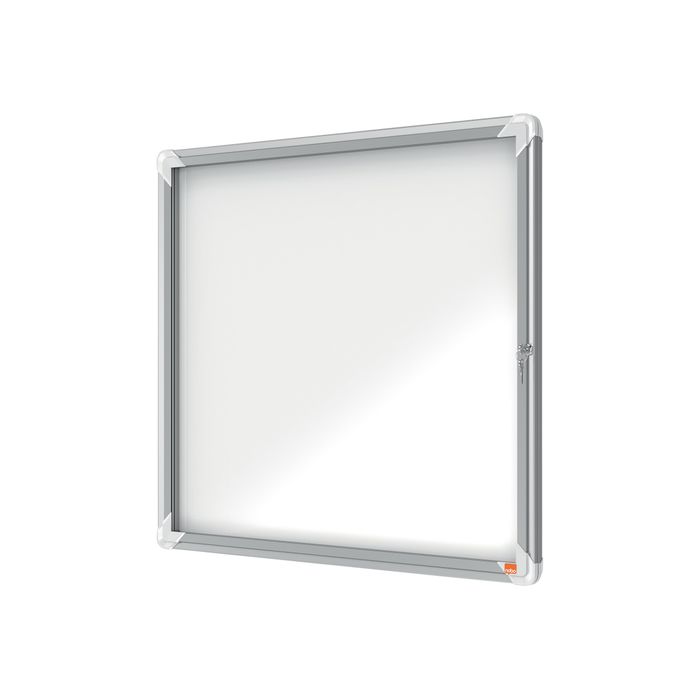 5028252064040-Nobo - Vitrine extérieure 6 A4 (709 x 668 mm) - cadre aluminium fond métal-Angle droit-0