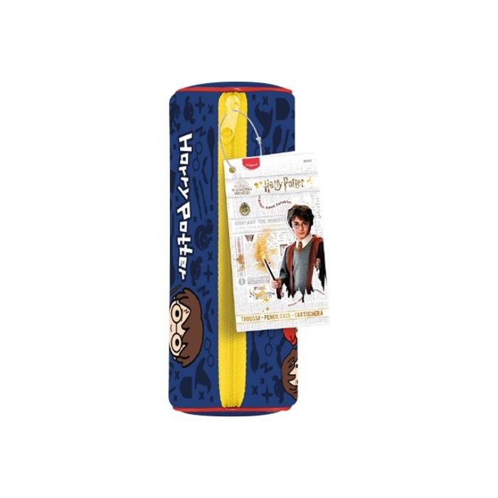 3154149348015-Maped Harry Potter - Trousse ronde "Kids" - 1 compartiment - bleu-Avant-0