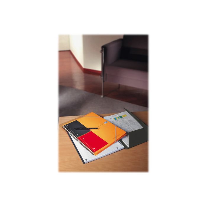 3020120017013-Oxford Meetingbook - Cahier à spirale A4 (21x29,7 cm) - 160 pages - petis carreaux (5x5 m-Angle gauche-11