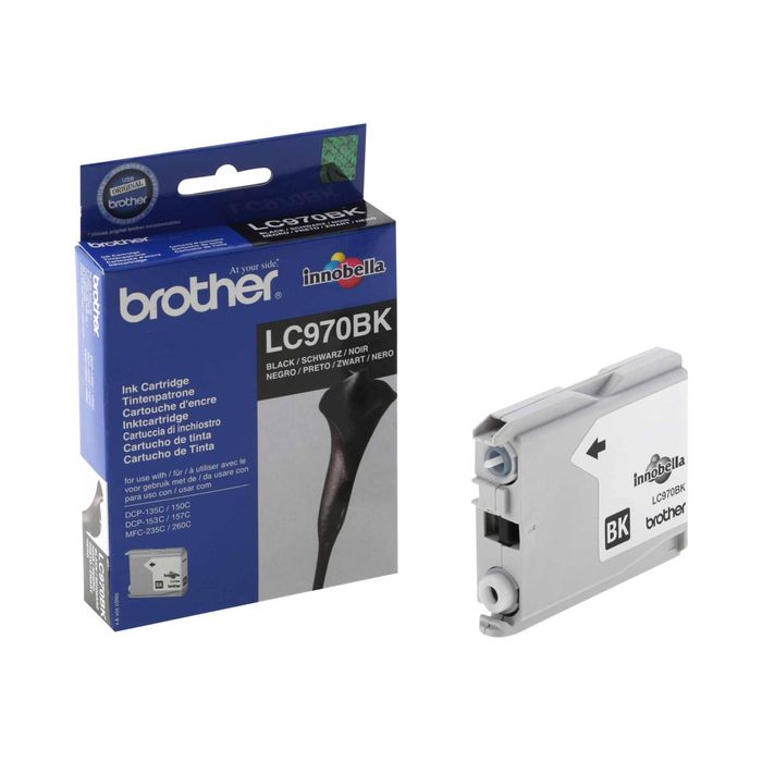 4977766648493-Brother LC970 - noir - cartouche d'encre originale-Angle gauche-1