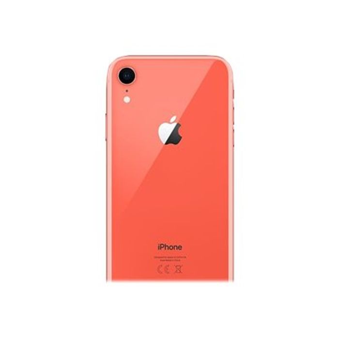 3701083037934-Apple iPhone XR - Smartphone reconditionné grade C (Etat correct) - 4G - 3/64 Go - Corail-Gros plan-3