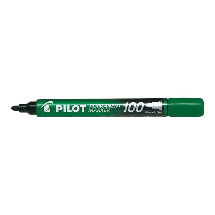 4902505511127-Pilot 100 - Marqueur permanent - pointe ogive - vert-Angle gauche-0