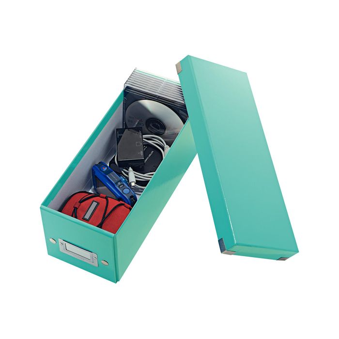 4002432103690-Leitz Click & Store - Boîte de rangement pour CD - bleu iceberg-Angle gauche-2