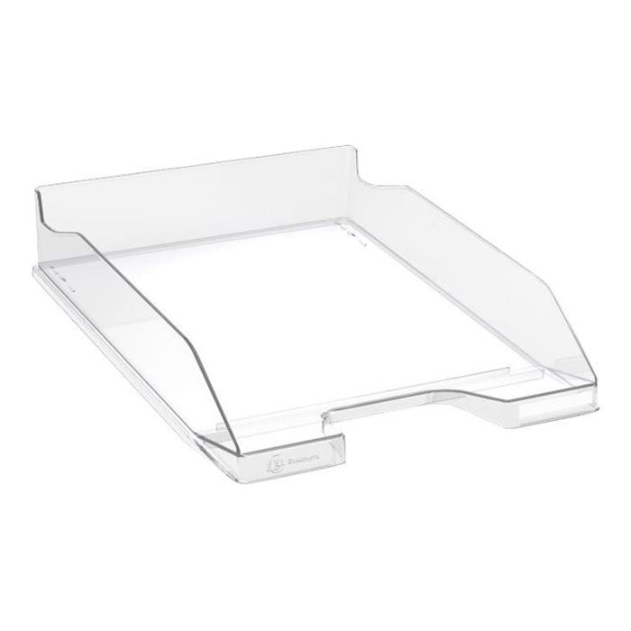 9002493019553-Exacompta COMBO Glossy - Corbeille à courrier cristal-Angle gauche-1