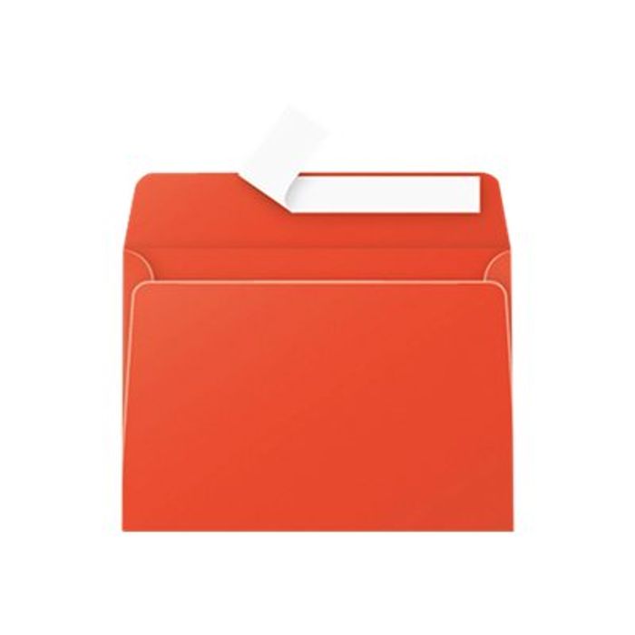 3329680559965-Pollen - 20 Enveloppes - 114 x 162 mm - 120 g/m² - rouge corail-Avant-0