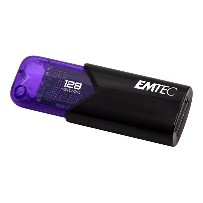 3126170173188-Emtec B110 Click Easy 3.2 - clé USB 128 Go - USB 3.2-Angle gauche-0