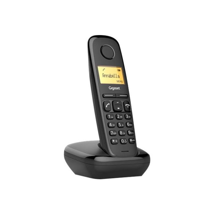 4250366853475-Gigaset - téléphone sans fil - avec répondeur + combiné supplémentaire - noir-Angle gauche-4