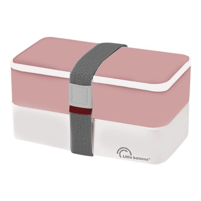 3760240784524-Little Balance - Lunch box boîte repas - blanc/rose - 1,2 L-Angle droit-1