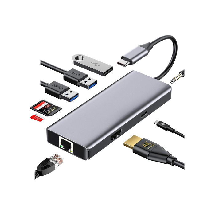 3303170099438-T'nB iClick - Station d'accueil - USB-C - HDMI - GigE-Arrière-7