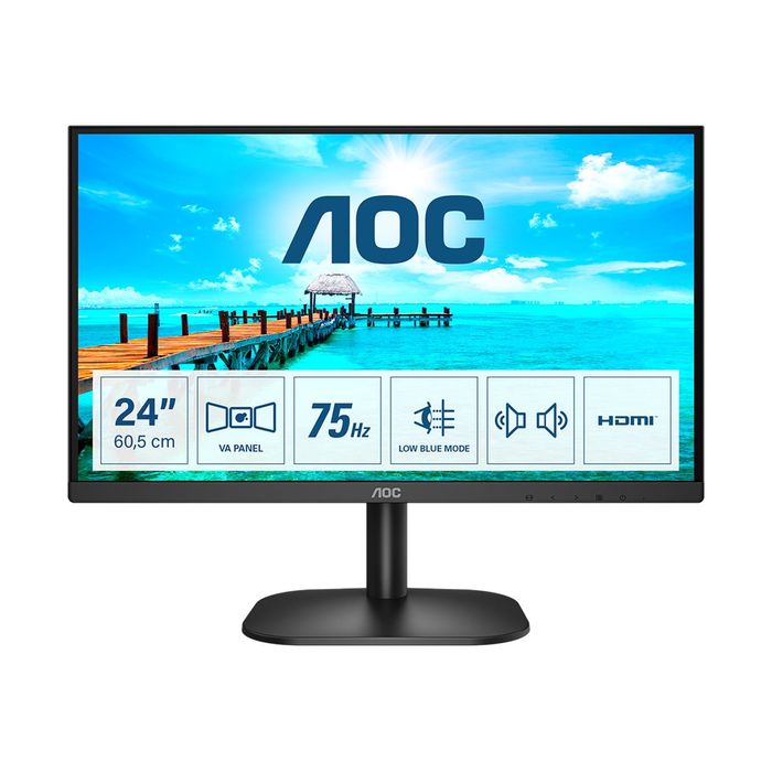 4038986149600-AOC 24B2XDAM - B2 Series - écran LED 24" - Full HD (1080p)-Avant-0