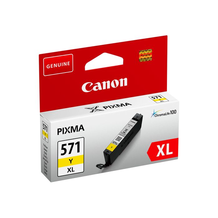 4549292032888-Canon CLI-571XL - jaune - cartouche d'encre originale-Angle gauche-1