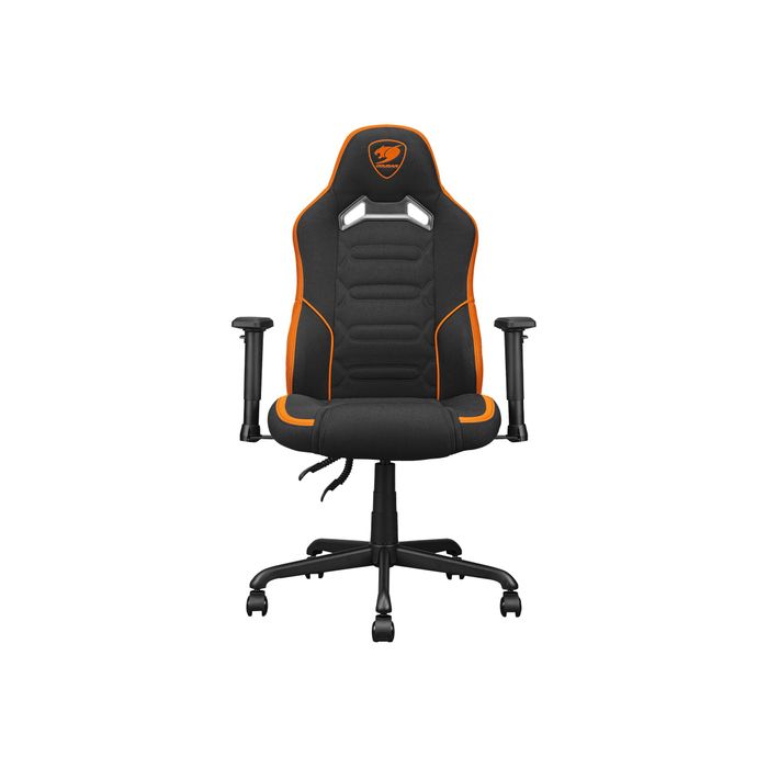 4710483775185-Fauteuil gamer FUSION SF - accoudoirs réglables - appui-tête intégré - noir/orange-Avant-1