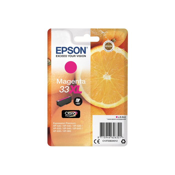 8715946600635-Epson 33XL Oranges - magenta - cartouche d'encre originale-Avant-0