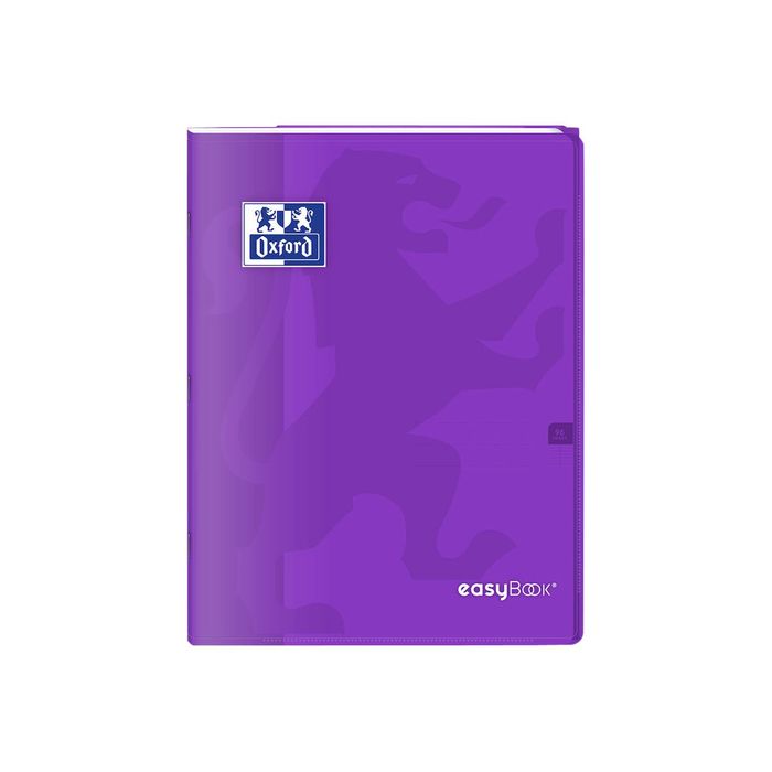 3020120120256-Oxford EasyBook - Cahier polypro 24 x 32 cm - 96 pages - grands carreaux (Seyes) - violet-Avant-0