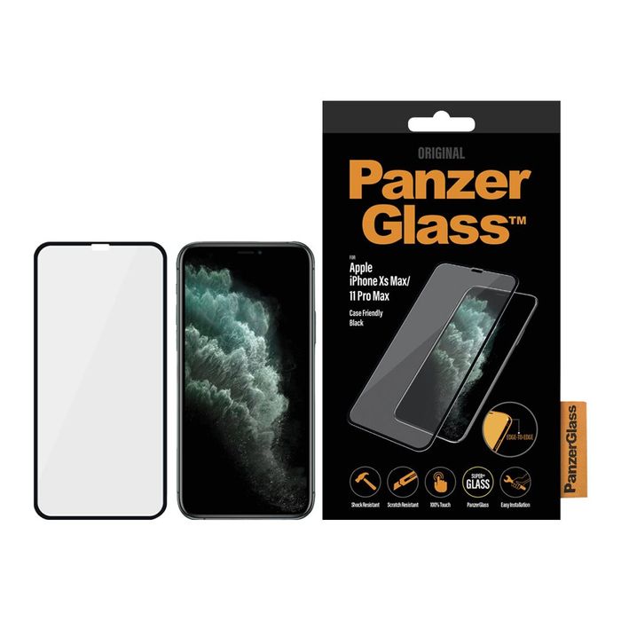 5711724026669-PanzerGlass Case Friendly - Protection d'écran - verre trempé pour iPhone 11 Pro Max, XS Max - t-Avant-2