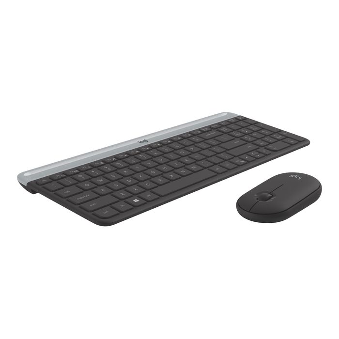 5099206086463-Logitech MK470 - ensemble clavier Azerty et souris sans fil ultra fin - graphite-Angle gauche-2