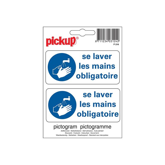 8711234339126-Pickup - Pictogramme - Obligation de se laver les mains avec décret - 100 x 100 mm-Avant-0