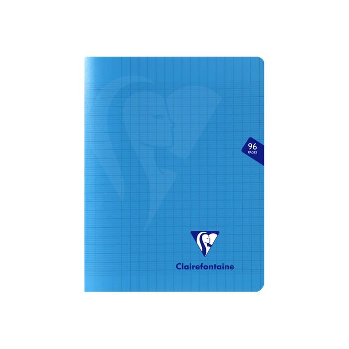 3329683237419-Clairefontaine Mimesys - Cahier polypro 17 x 22 cm - 96 pages - grands carreaux (Seyes) - bleu-Avant-0