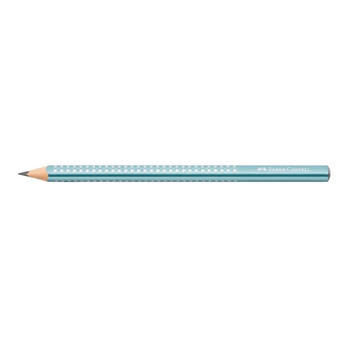 4005401116622-Faber-Castell Jumbo Sparkle - Crayon à papier - B - OCEAN METALLIC-Angle gauche-0