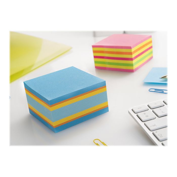 3134375487788-Cube Post-it Couleurs Relax Intense - 76 x 76 mm-Angle droit-2