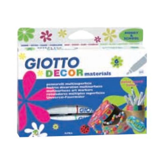 8000825453304-GIOTTO DECOR Materials - 6 Feutres - tous supports-Avant-0