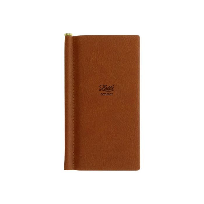 5012935374786-Letts Origins - Répertoire Carnet d'adresses de poche - camel - 6,9 x 14,7 cm-Avant-0