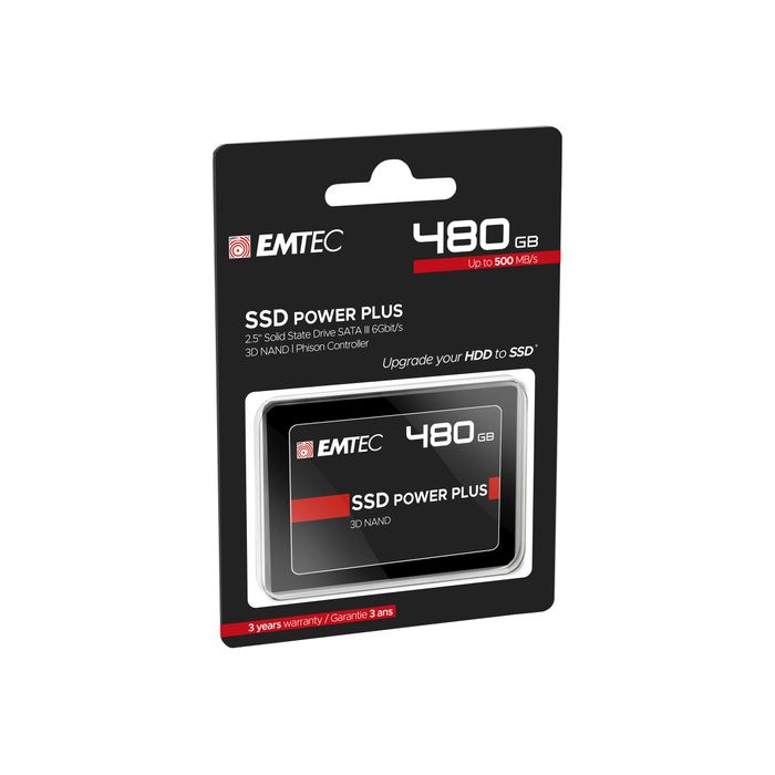 3126170136411-EMTEC X150 Power Plus 3D NAND - Disque SSD - 480 Go - SATA 6Gb/s-Angle gauche-2