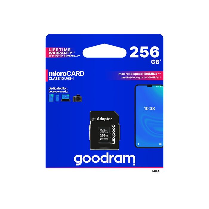 5908267930175-Goodram - carte mémoire 256 Go - Class 10 - micro SDXC UHS-I U1-Avant-4