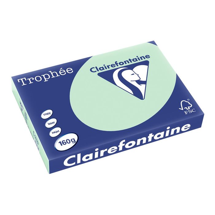 3329680263909-Clairefontaine Trophée - Papier couleur - A3 (297 x 420 mm) - 160 g/m² - Ramette de 250 f-Angle gauche-0