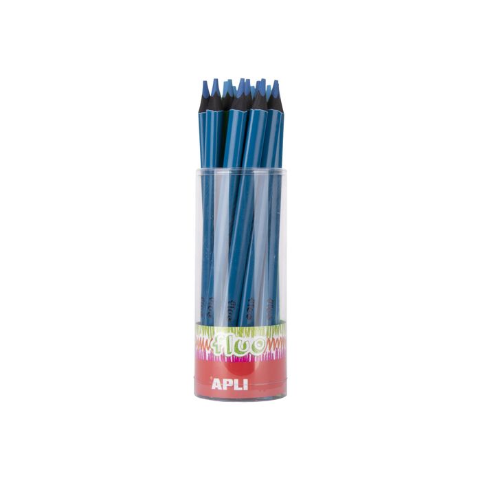 8410782175087-Apli Agipa - Crayon de couleur triangulaire Jumbo - bleu fluo-Avant-0