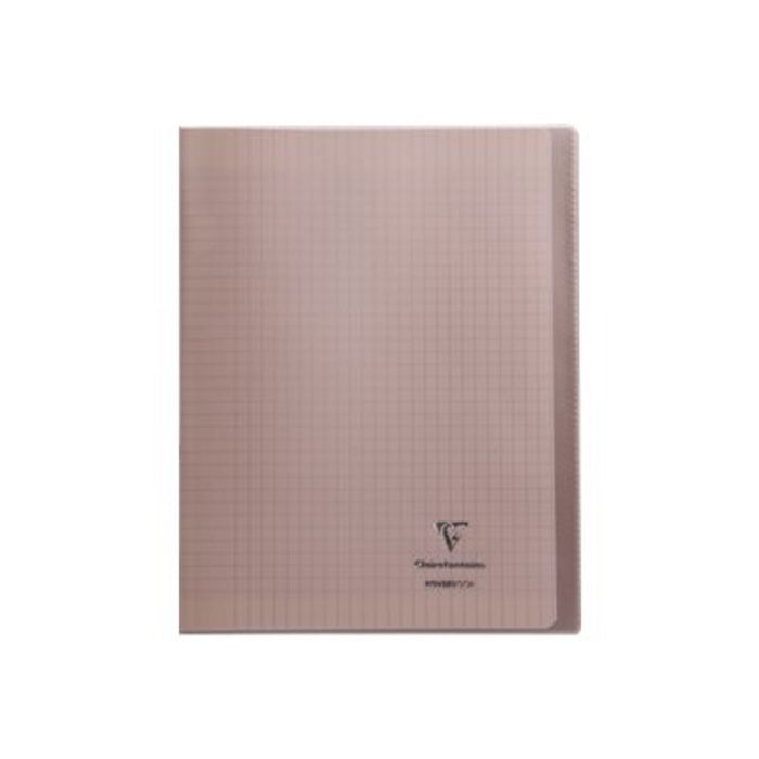 3037929814071-Clairefontaine Koverbook - Cahier polypro 24 x 32 cm - 96 pages - grands carreaux (Seyes) - gris-Avant-1