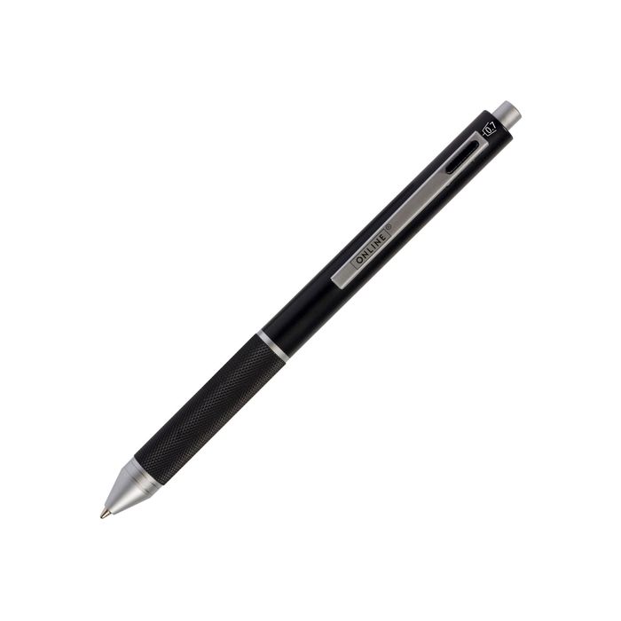 4014421320421-Online 4-in-1 Multipen - Stylo à bille 3 couleurs et porte-mines - noir-Angle gauche-0