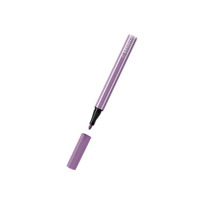 4006381574228-STABILO Pen 68 - Feutre pointe moyenne - mauve glycine-Angle gauche-0