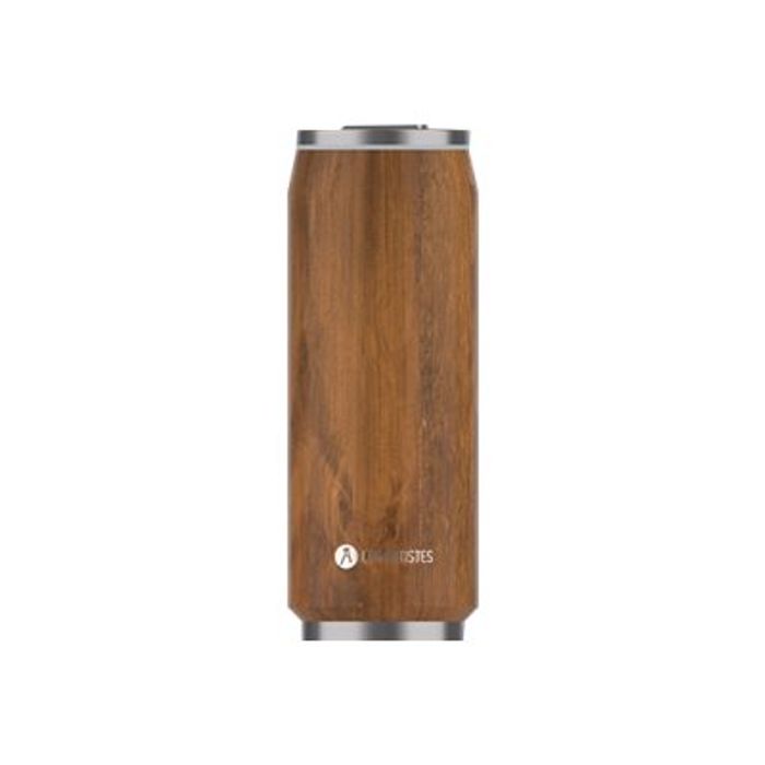 3614300018893-Les Artistes Paris - Canette isotherme - bois - 500 ml - acier inoxydable-Avant-0