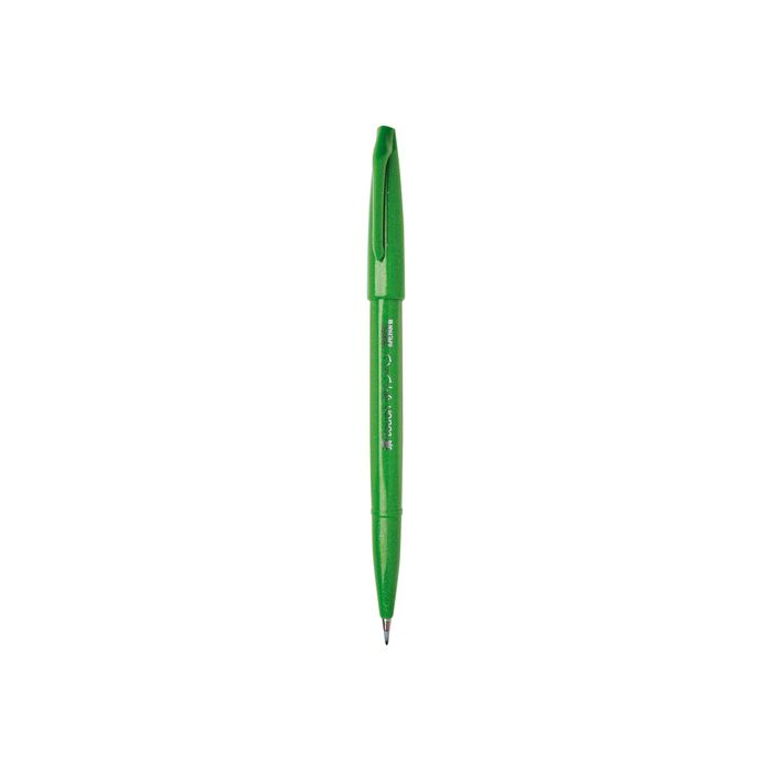 4902506287083-Pentel - Feutre pinceau à pointe souple - vert-Angle gauche-0