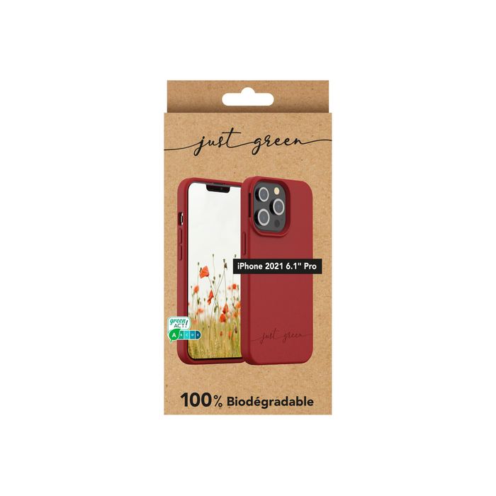 3571211464440-Just Green - coque de protection pour Iphone 13 Pro - rouge-Avant-6