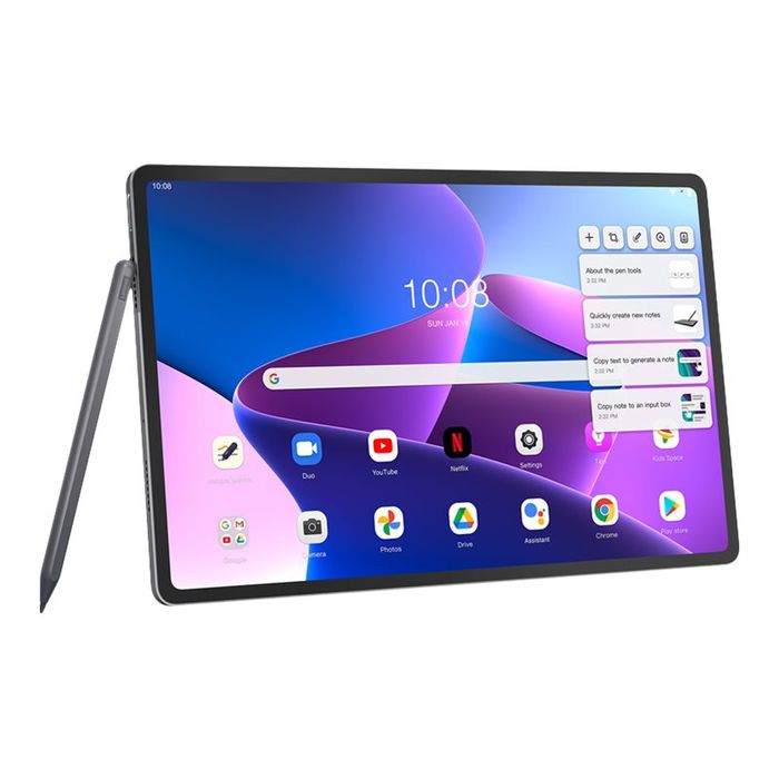 0196118109527-Lenovo Tab P12 Pro ZA9D - tablette 12,6"  - Android 11 - 128 Go - gris-Angle gauche-3