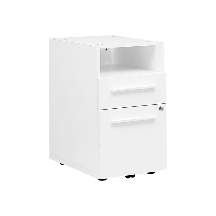 3483600671455-Caisson bout de bureau Yes! - L42XH71xP60 cm - blanc-Angle gauche-0