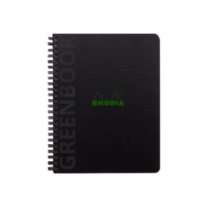 3037921199152-RhodiActive Greenbook - Cahier à spirale 100% recyclé - A5+ (16 x 21 cm) - 160 pages 90 g/m² - -Avant-0