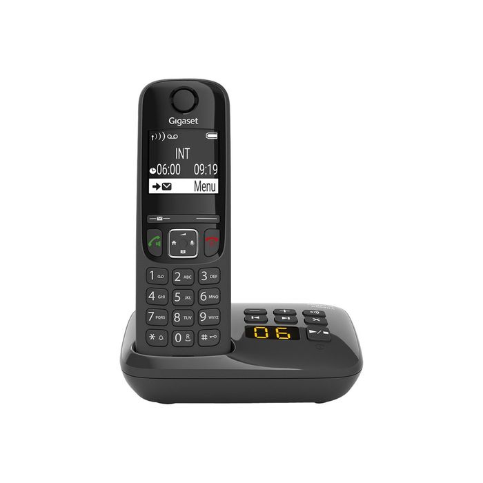 4250366854571-Gigaset AS690A - téléphone sans fil - avec répondeur - noir-Avant-1