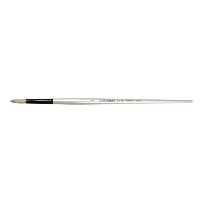 0404000050827-Daler-Rowney Graduate - Pinceau brosse rond n°6 - soie de porc-Angle gauche-0