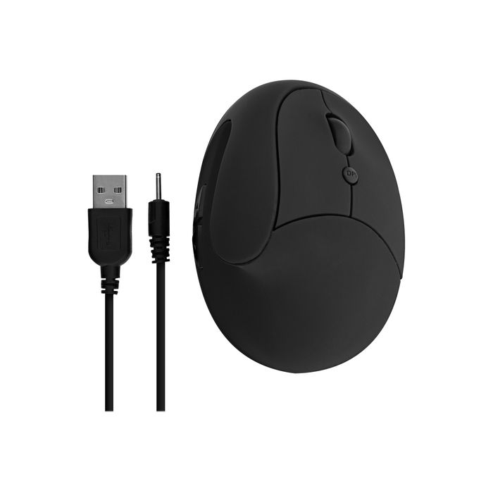 3303170100264-T'nB Ergo Line Mini - souris sans fil ergonomique - noir-Avant-0