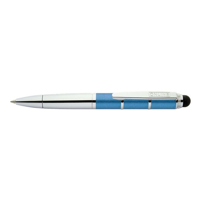 4014421336569-Online Piccolo - Stylo à bille bleu métallique - encre bleue-Angle gauche-0