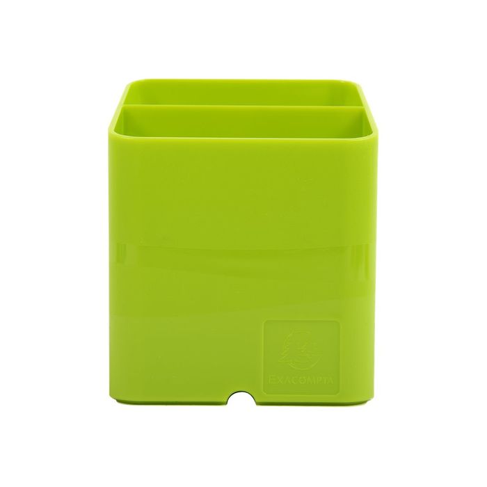 9002493099463-Exacompta Pen-Cube - Pot à crayons vert anis-Avant-0