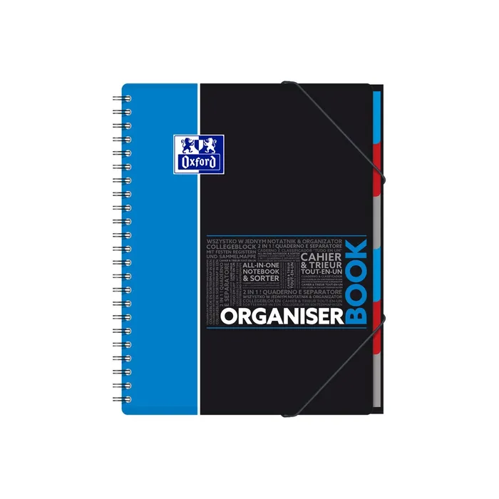 3020120056616-Oxford Etudiants - Cahier trieur Organiserbook A4+ (24 x 29,7 cm) - 180 pages - petits carreaux (5x5 mm) - disponible dans-Avant-0